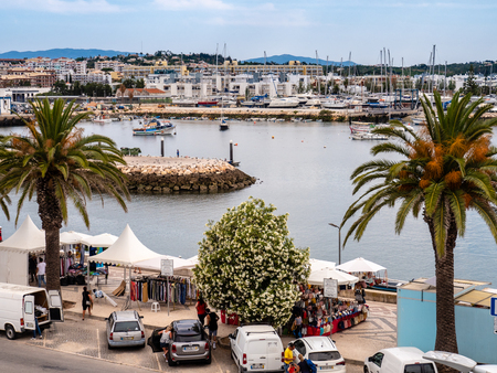 On the seafront in Lagos, Algarve, Portugal