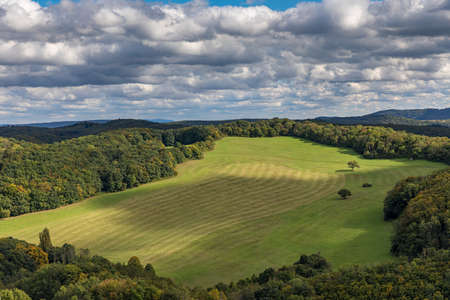 Autumn landscape around the castle Branc - Europe, Slovakia, area Kopaniceの写真素材