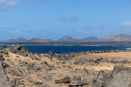 Volcanic island, landscape with beautiful scenery