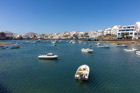 View from the city of HarÃ­a on the island of Lanzarote, Canary Islands in the Atlantic Oceanのeditorial素材