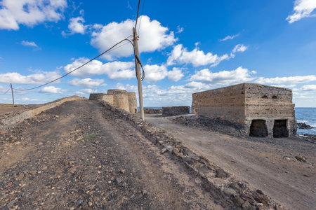 La Hondura lime kilns on the island of Fuerteventura, Canary Islandsの写真素材