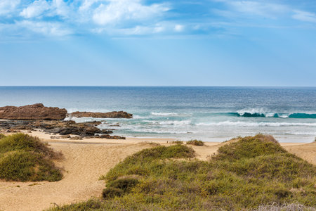 Beach Playa de Jarubio on the western island of Fuerteventura in the Canary Islandsの写真素材