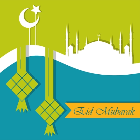 Eid Mubarak Greeting Cardのイラスト素材