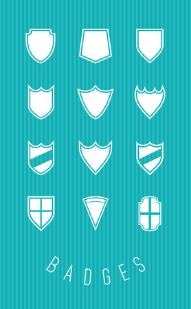 Set of Blank Badgesのイラスト素材