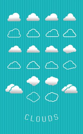Set of Cloudsのイラスト素材
