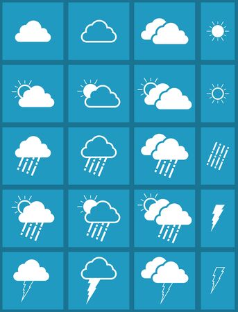 Set of weather iconsのイラスト素材