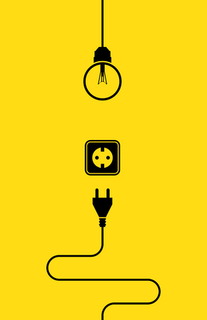 Electricity icon flatのイラスト素材