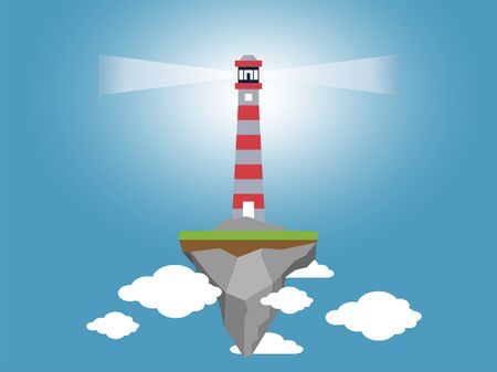 Vector illustration of a lighthouseのイラスト素材