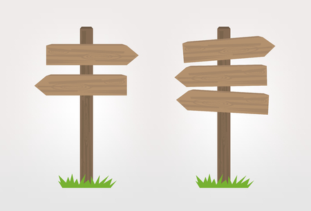 Wooden Signsのイラスト素材
