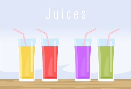 Set of juiceのイラスト素材