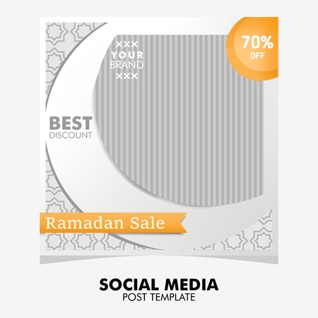 Social media post design template for ramadan eventのイラスト素材