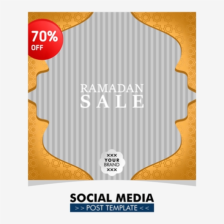 Social media post design template for ramadan eventのイラスト素材