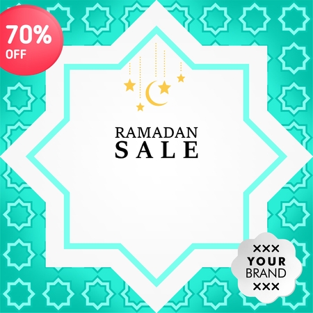 Social media post design template for ramadan eventのイラスト素材
