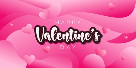 Happy valentine's day background with heartsのイラスト素材