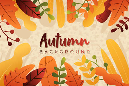 autumn leaves backgroundのイラスト素材