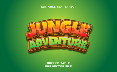 Editable text effect - Unique Adventure 3d style text style premium vectorのイラスト素材