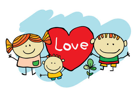 Cute cartoon kidsのイラスト素材