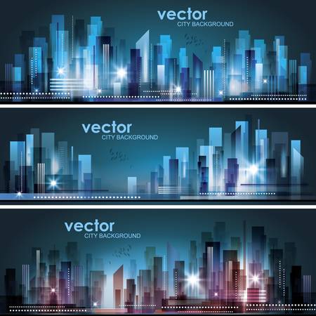 City Landscape  Header setのイラスト素材