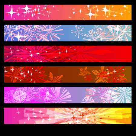 Abstract Background banner setのイラスト素材
