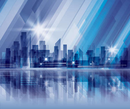 Night city backgroundのイラスト素材
