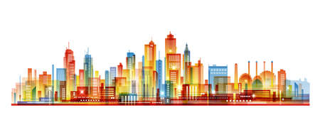 Abstract modern city skylineのイラスト素材