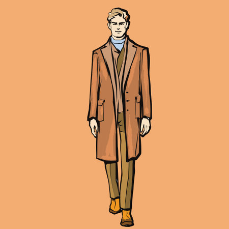Business man in suit, abstract comics ink drawing, isolated vector silhouette. Peopleのイラスト素材