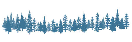 Winter background with pine treesのイラスト素材