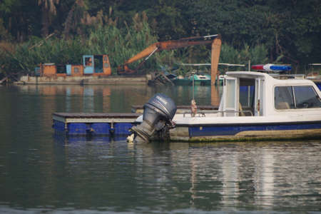 boat on lakeのeditorial素材