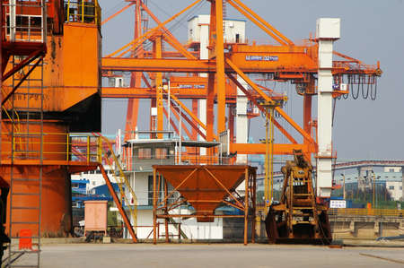 Construction vehicle at a construction siteのeditorial素材
