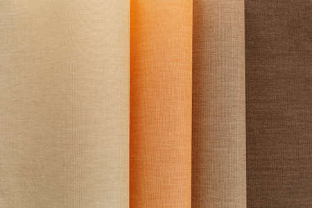 Multicolored close-up cotton with weaving textureの写真素材