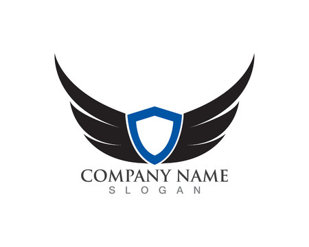 Black wings bird logo and symbol for a professional designerのイラスト素材