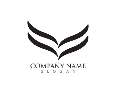 Black wings bird logo and symbol for a professional designerのイラスト素材