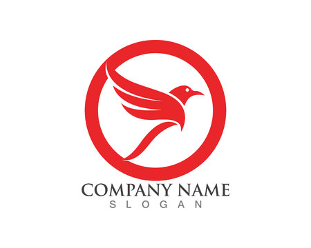 Black wings bird logo and symbol for a professional designerのイラスト素材