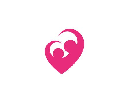 Adoption, Children, Community love logo template iconのイラスト素材