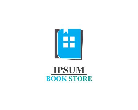 Book Store logo illustration template vectorのイラスト素材