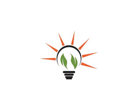 Green bulb eco energy template concept vectorのイラスト素材
