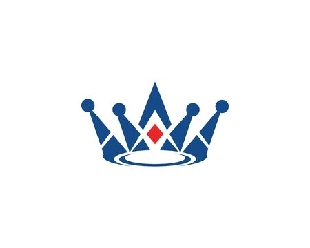 Crown logo template vector icon illustration designのイラスト素材
