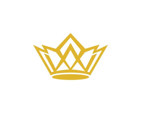 Crown logo template vector icon illustration designのイラスト素材