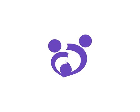 Adoption and Community, network social icon templateのイラスト素材