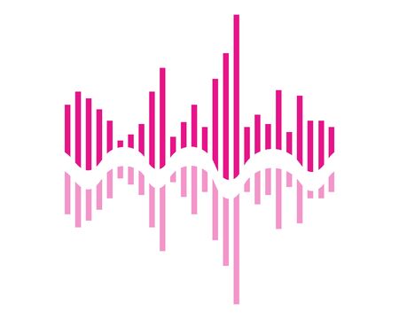 Sound wave vector icon illustration design templateのイラスト素材