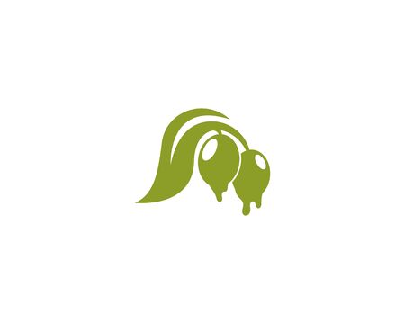 Olive oil logo vector illustration design templateのイラスト素材