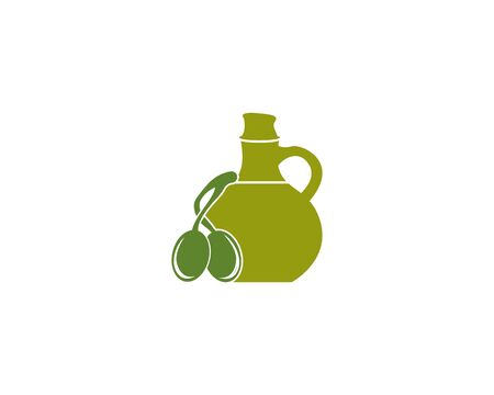 Olive oil logo vector illustration design templateのイラスト素材