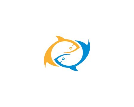 Fish icon illustration vector template designのイラスト素材