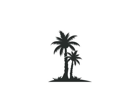 Palm tree summer logo template vector illustration natureのイラスト素材