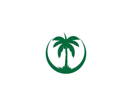 Palm tree summer logo template vector illustration natureのイラスト素材