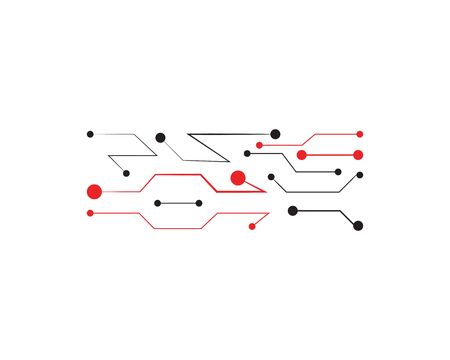 Circuit illustration design vector symbol logo technologyのイラスト素材
