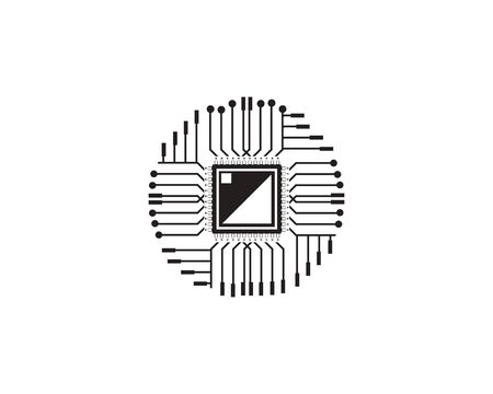 Circuit illustration vector designのイラスト素材