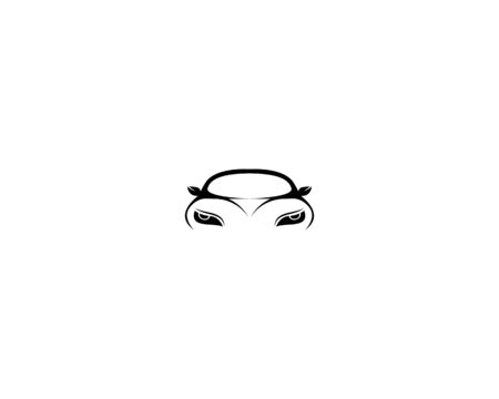 Automotive car logo design with abstract sports vehicle silhouette のイラスト素材