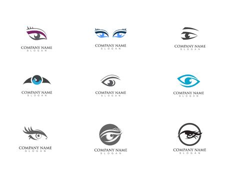 eye care health logo and symbol vectorのイラスト素材