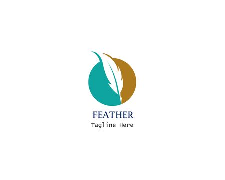 Feather logo template vector illustrationのイラスト素材
